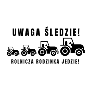 NAKLEJKA NA SZYBĘ ROLNICZA RODZINKA
