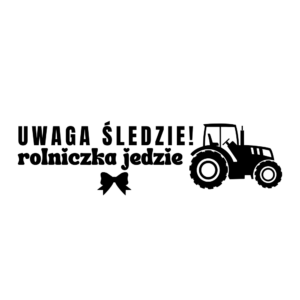 NAKLEJKA NA SZYBĘ ROLNICZKA JEDZIE