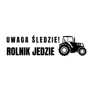 NAKLEJKA NA SZYBĘ ROLNIK JEDZIE